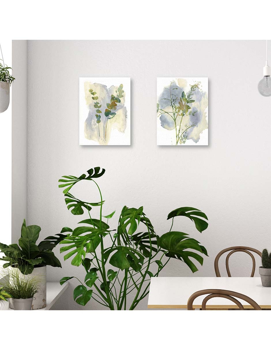 Pintura Duo de flores silvestres técnica mixta 2