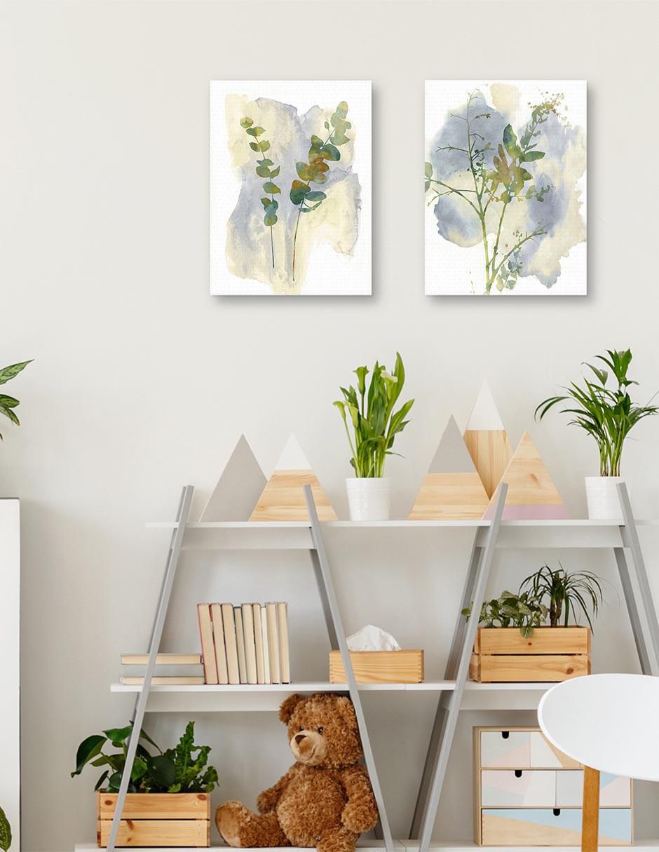 Pintura Duo de flores silvestres técnica mixta 3