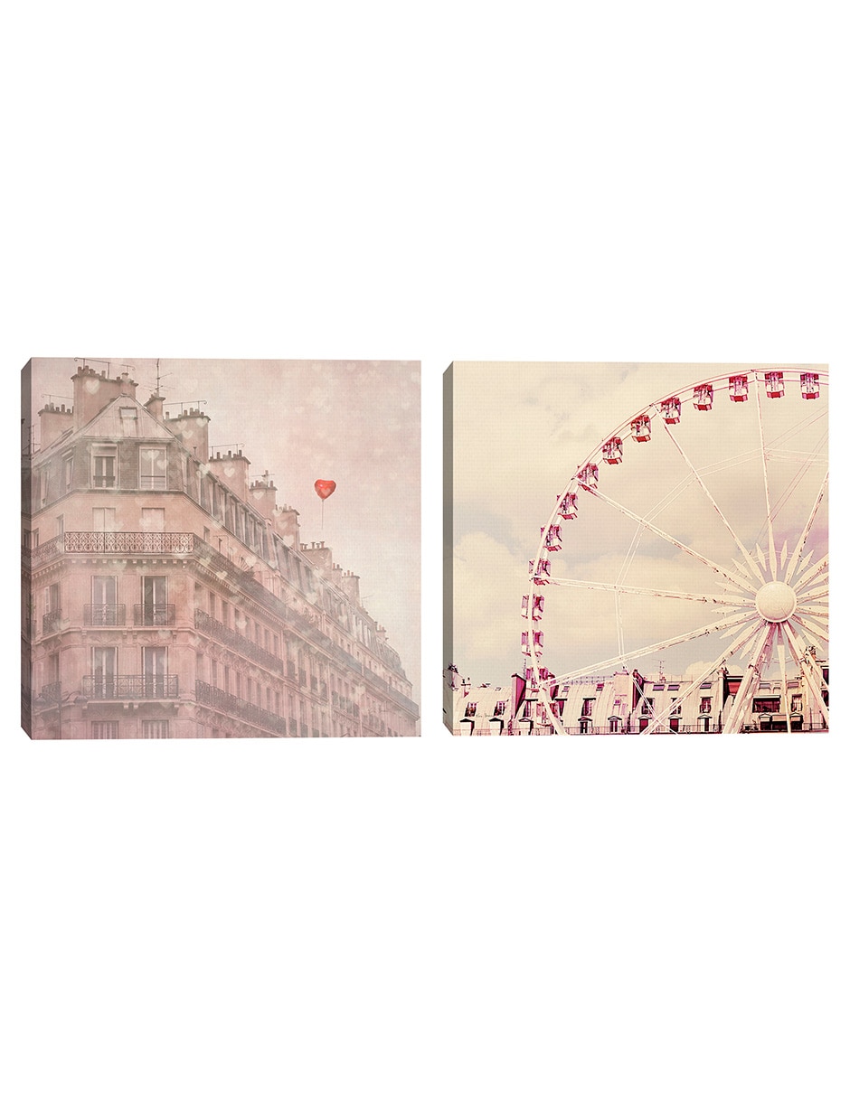 Pintura Corazón París técnica mixta