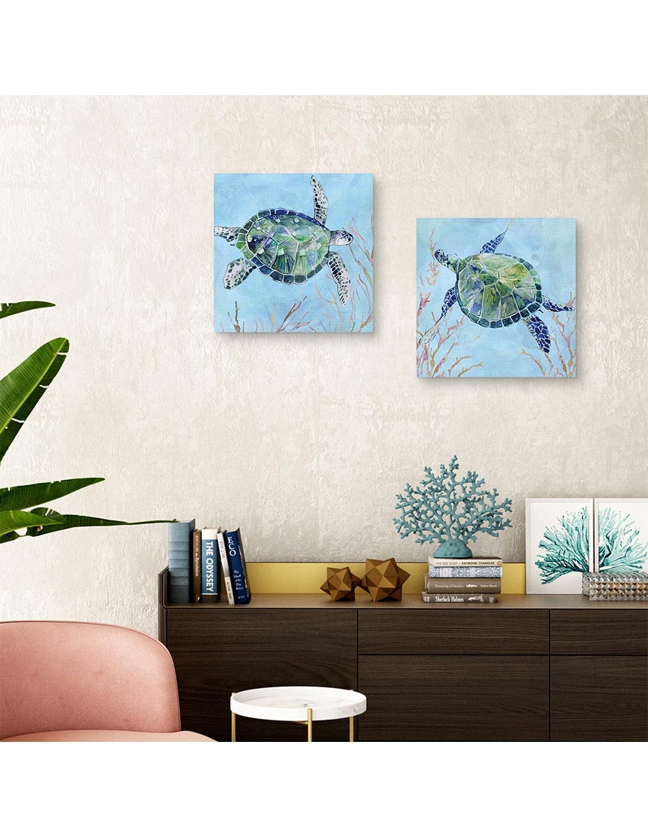 Pintura Tortuga Marina I técnica mixta 2