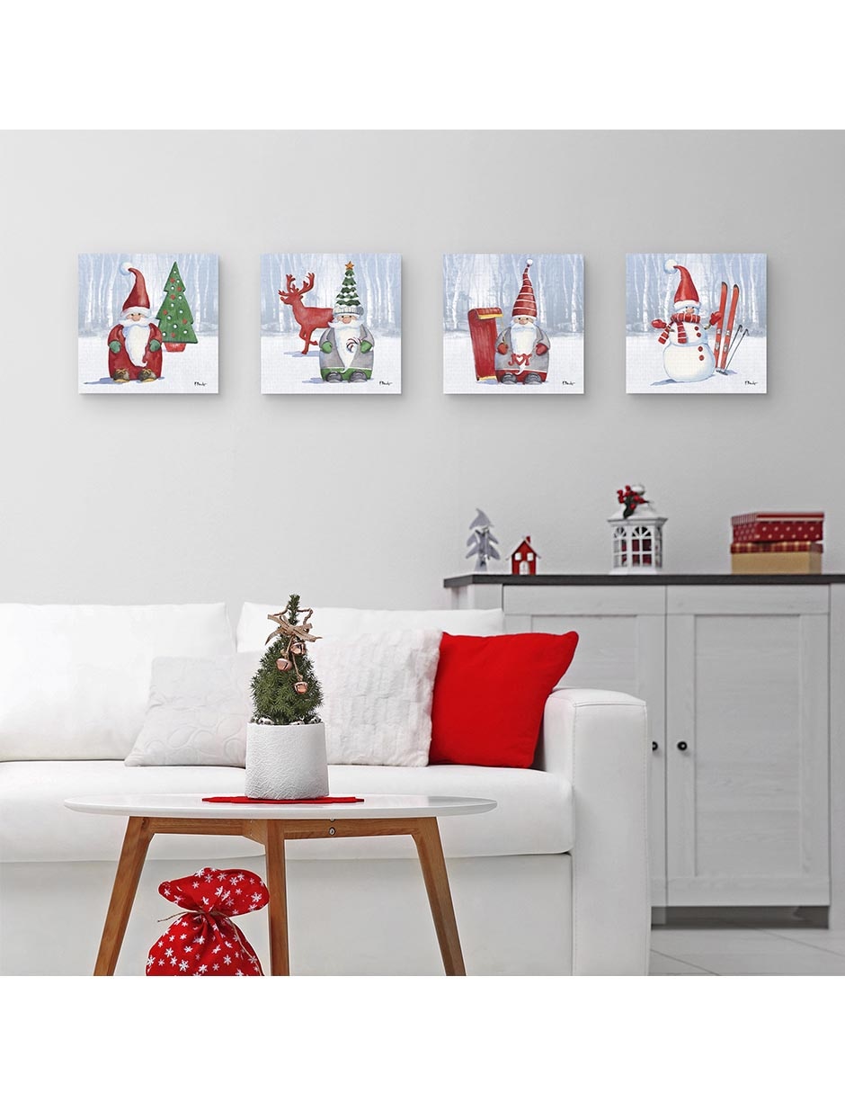 Pintura Gnomos Nordicos técnica mixta 2
