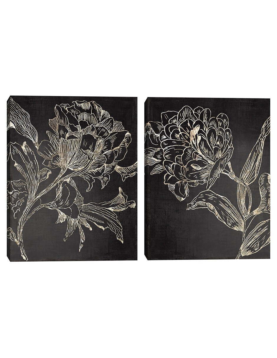 Pintura Folclore de la Flor de Oro I técnica mixta