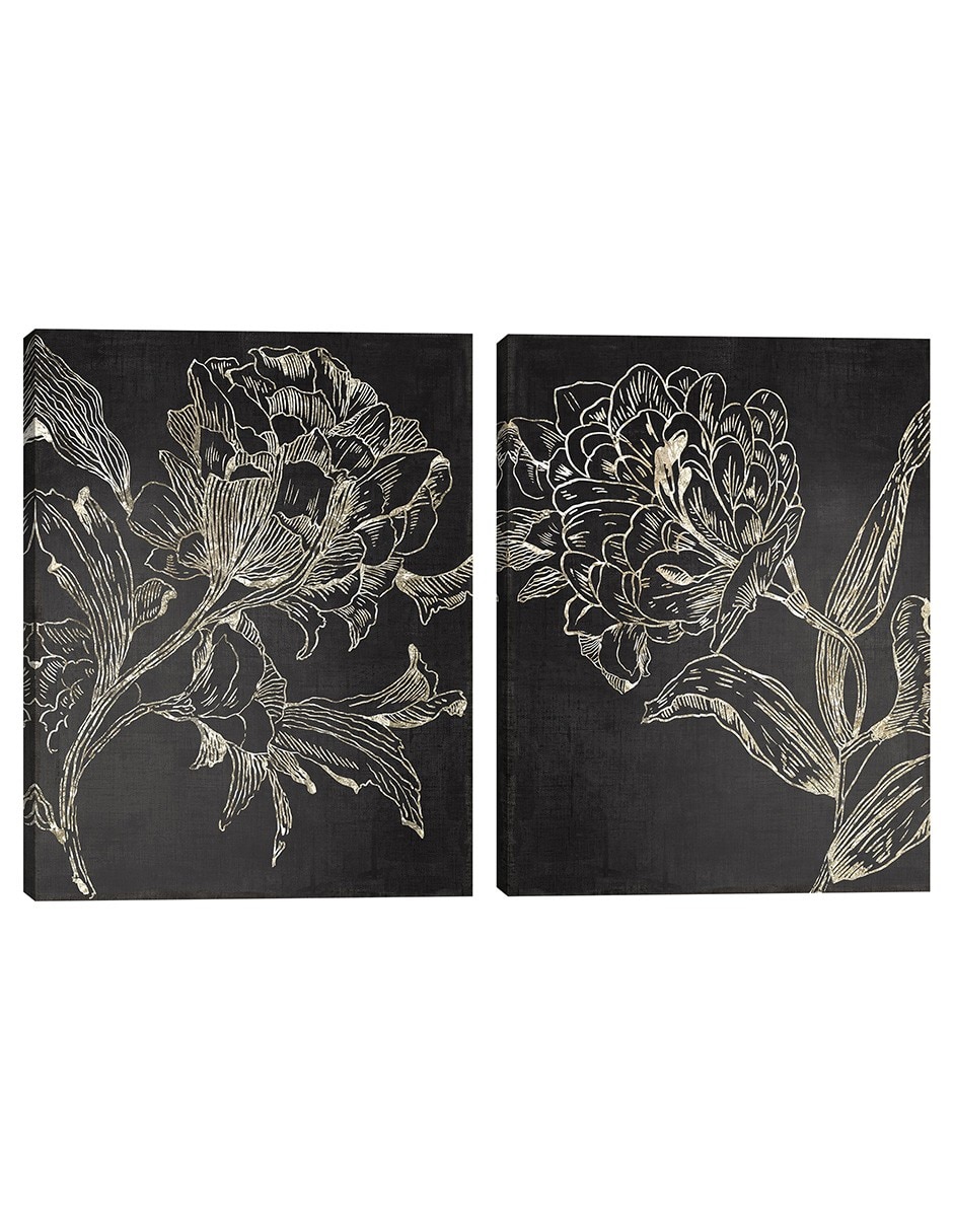 Pintura Folclore de la Flor de Oro I técnica mixta