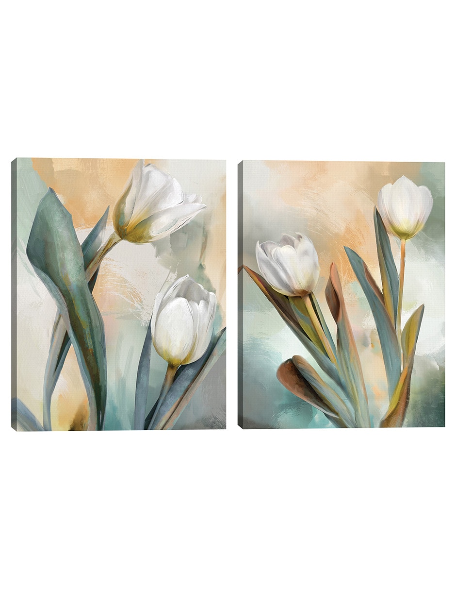Pintura Duos Delicados I técnica mixta