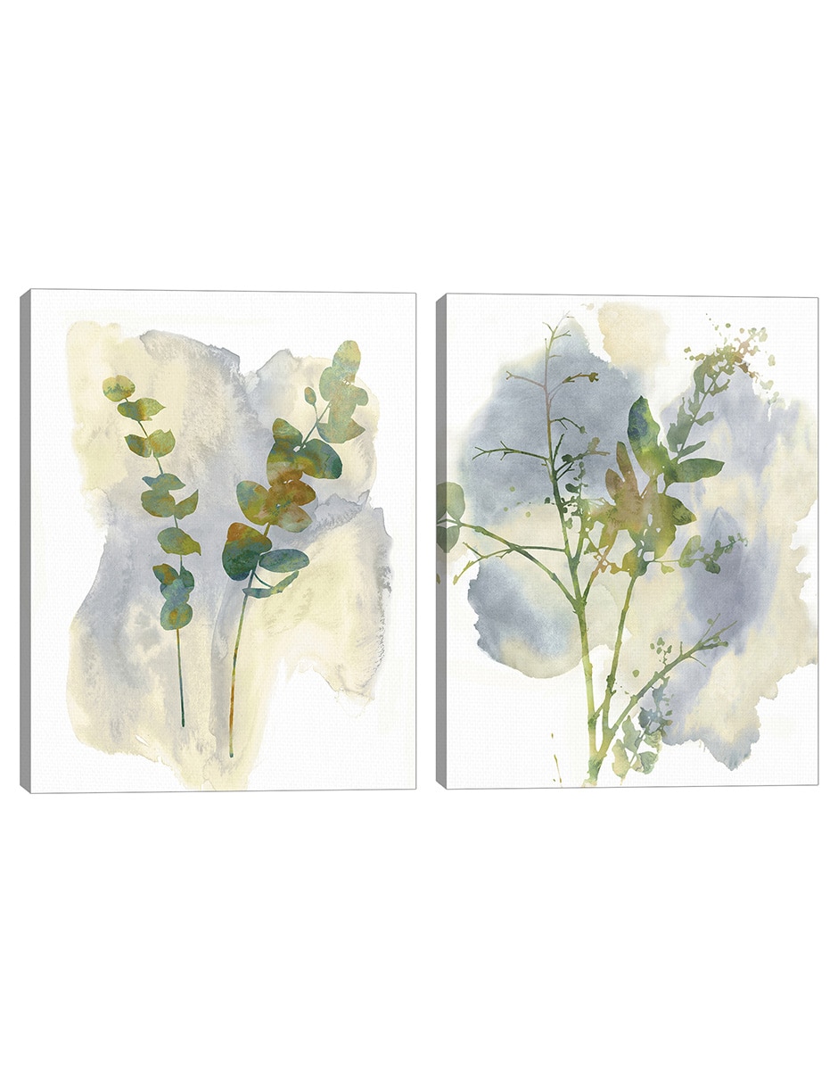 Pintura Duo Spring Mix I técnica mixta Dúo de flores silvestres