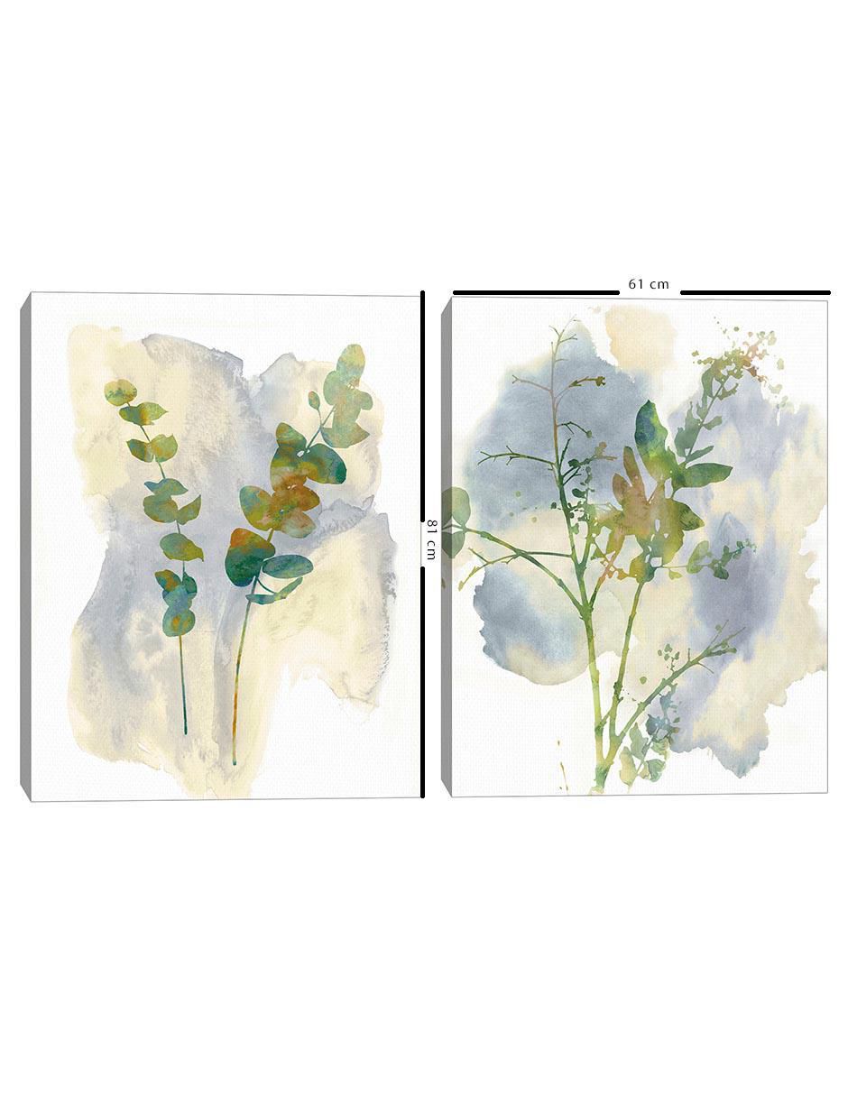 Pintura Duo Spring Mix I técnica mixta Dúo de flores silvestres 5