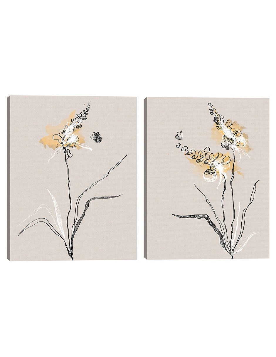Pintura Planta de verano I técnica mixta