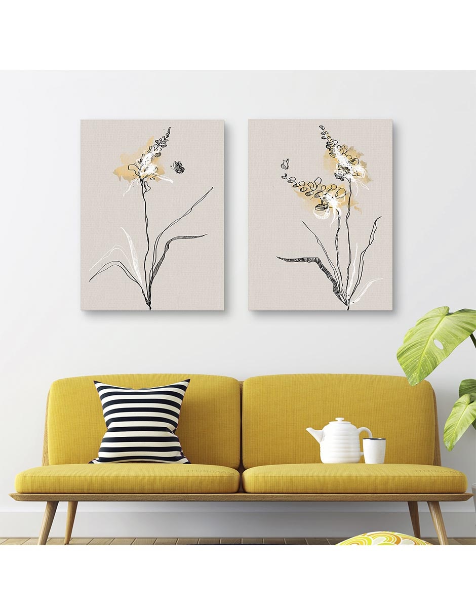 Pintura Planta de verano I técnica mixta 2