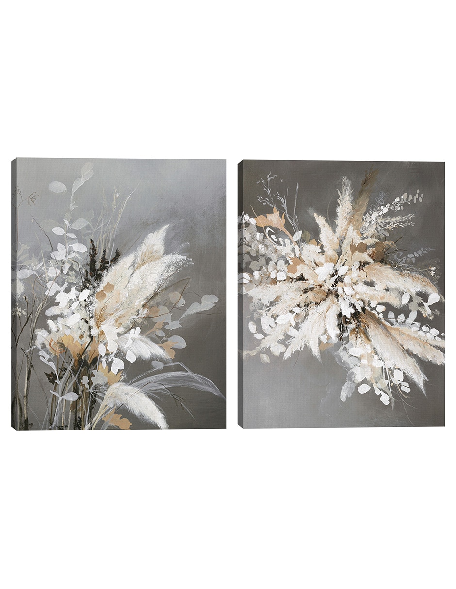 Pintura Hojas de Luz II técnica mixta
