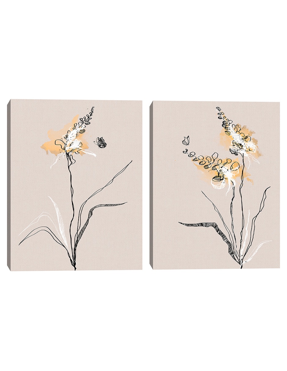 Pintura Planta de verano I técnica mixta