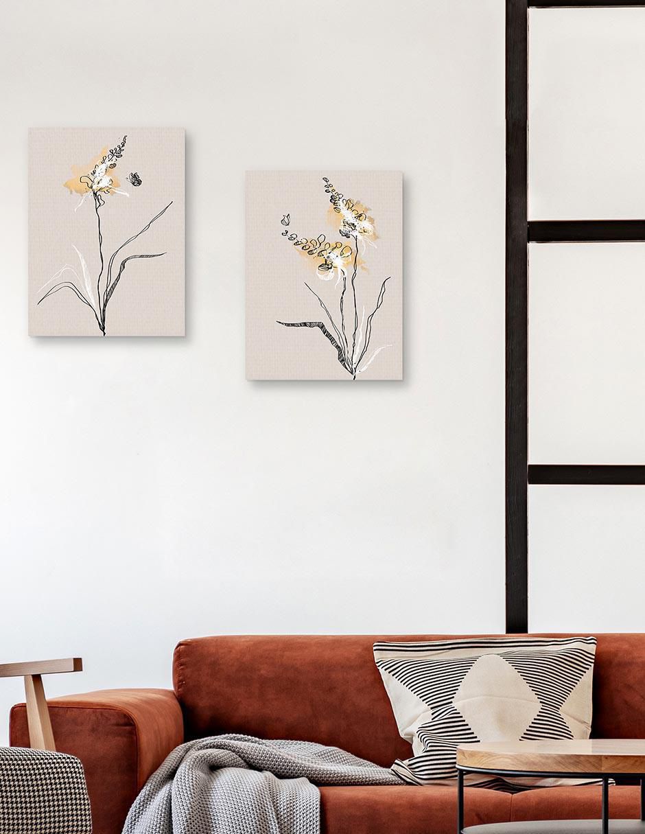 Pintura Planta de verano I técnica mixta 3