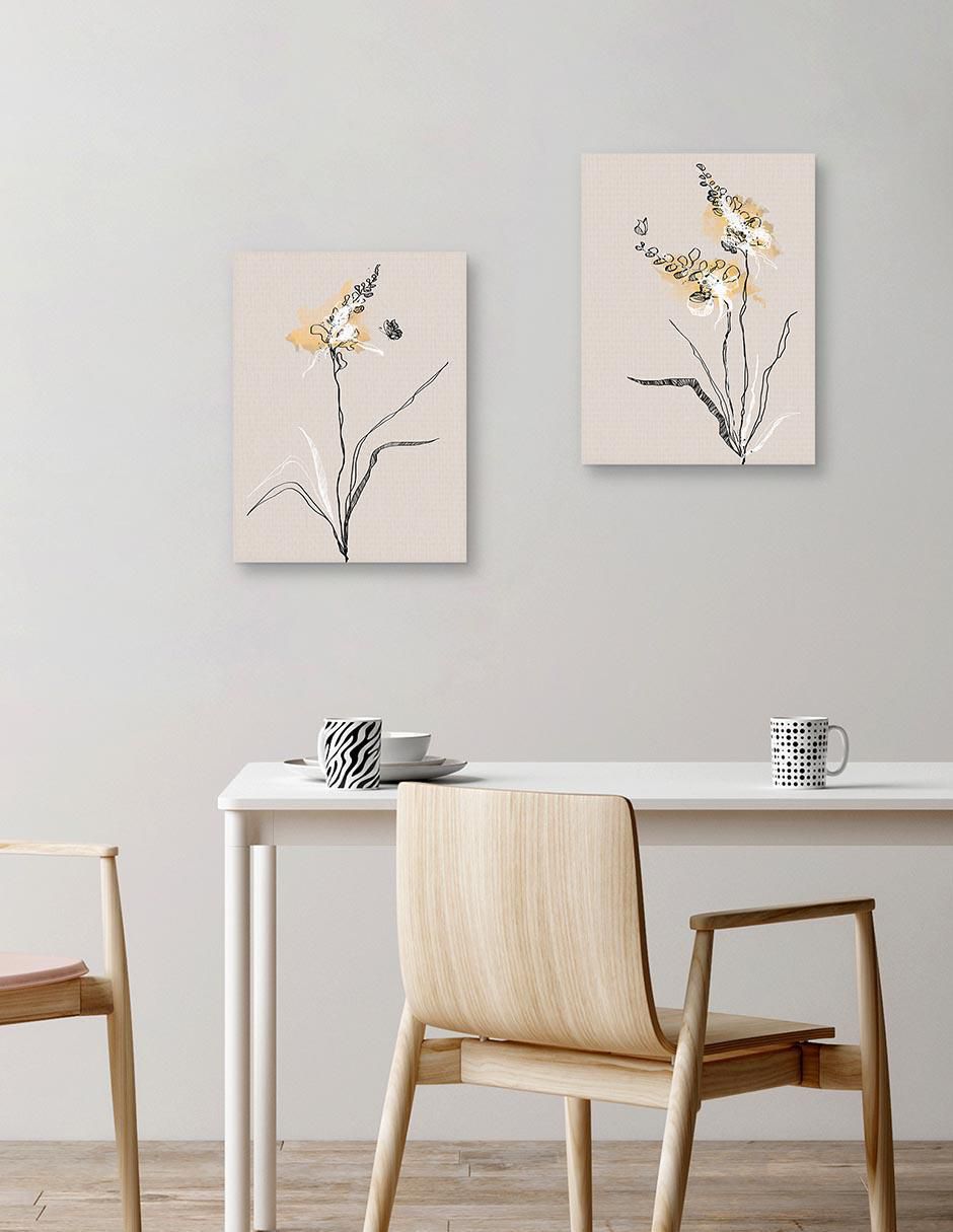 Pintura Planta de verano I técnica mixta 4