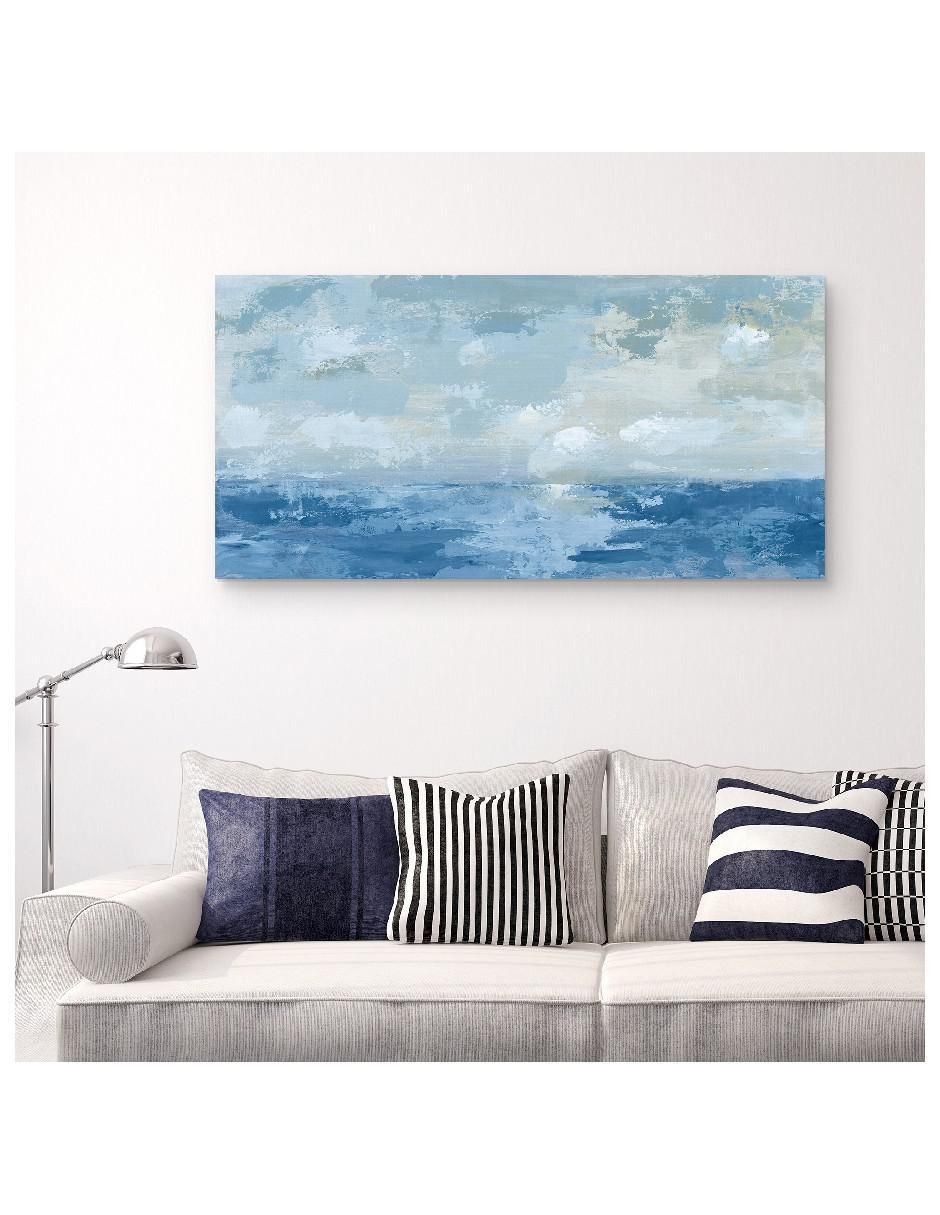 Pintura Mar azul y plata técnica impresión Mar azul y plata 2