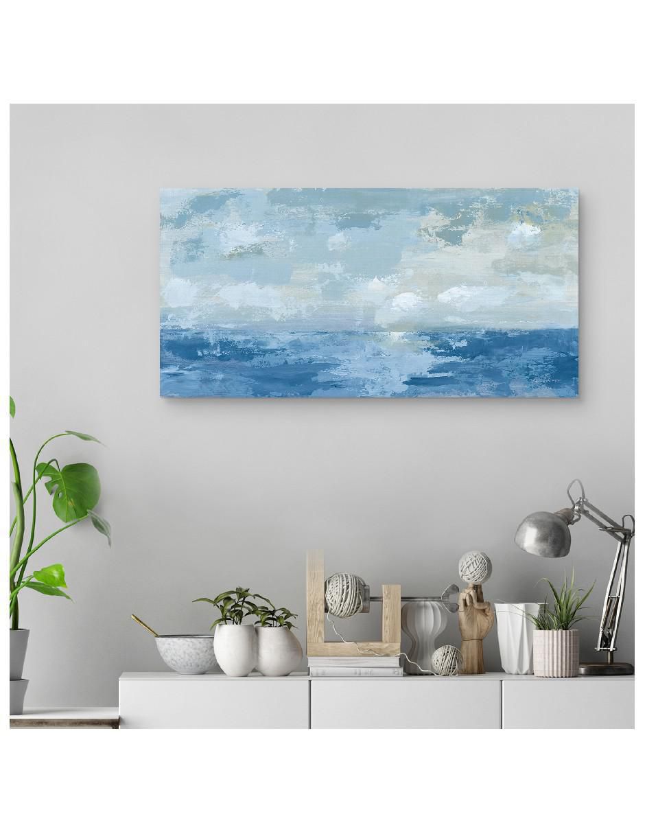Pintura Mar azul y plata técnica impresión Mar azul y plata 3