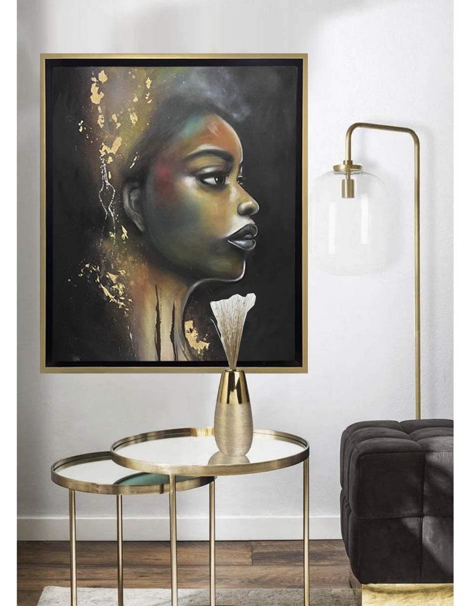 Pintura Adamari técnica mixta Hoja de oro 4