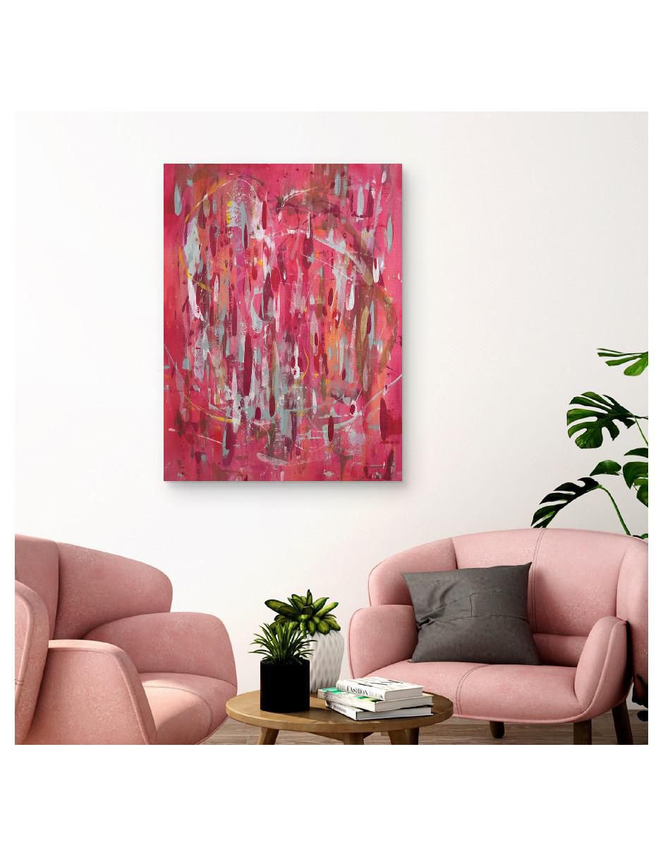Pintura Alboroto rojo técnica impresión 4