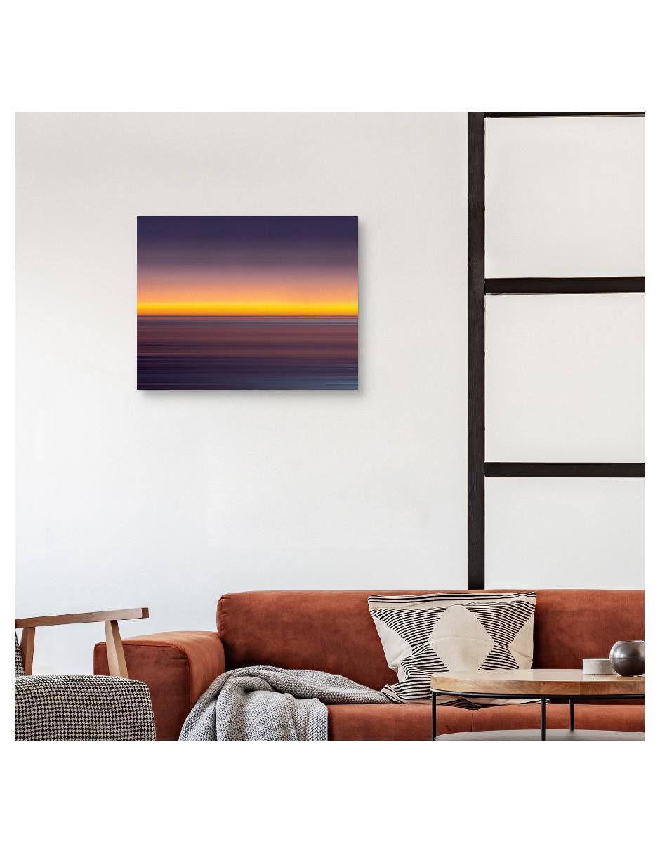 Pintura Contemplacion al atardecer técnica impresión 2