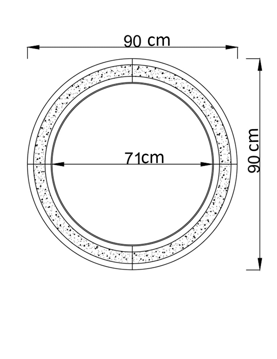Espejo circular Silver Line 8