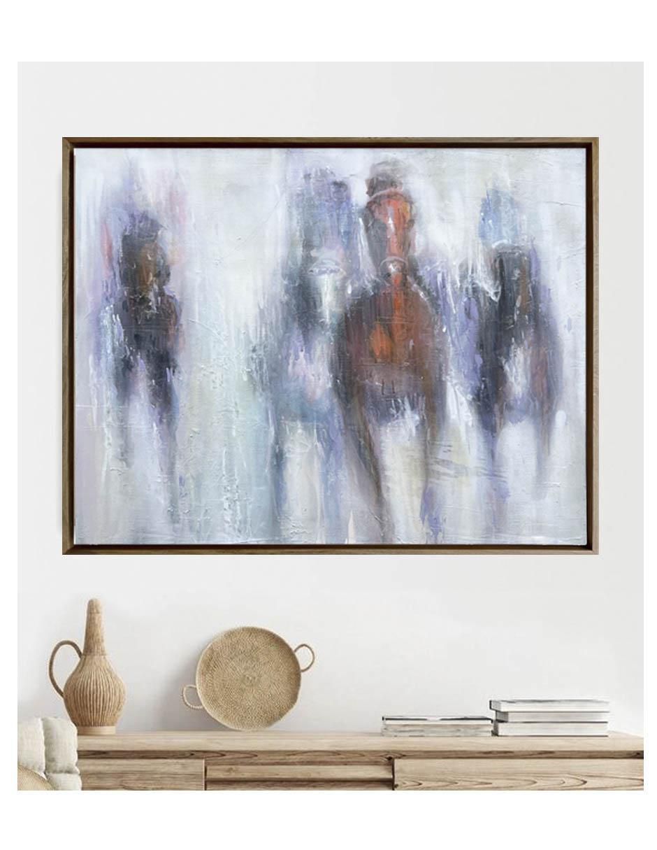 Pintura Caballos Salvajes técnica mixta AnimalArt 2