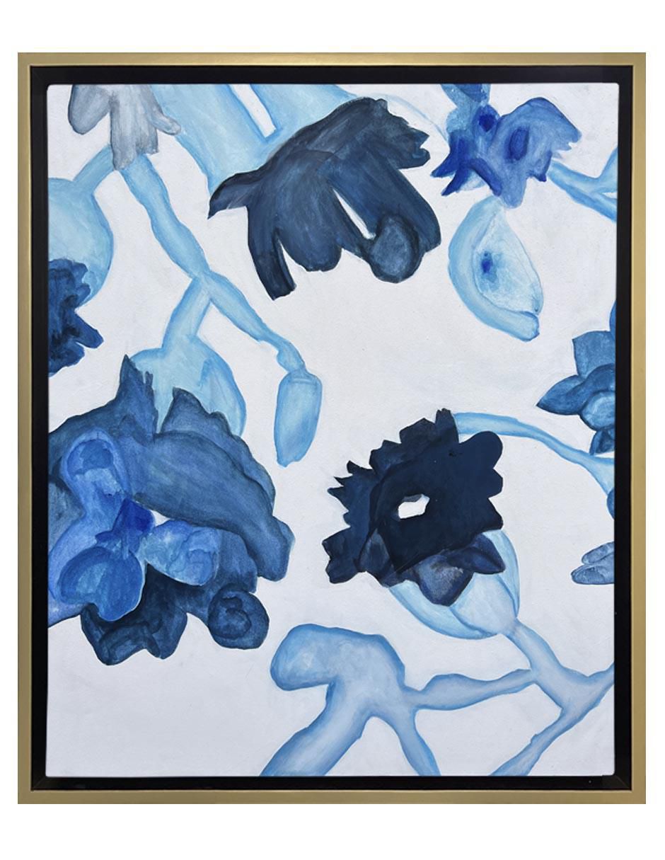 Pintura Campanulas Azules técnica acrílico Nature