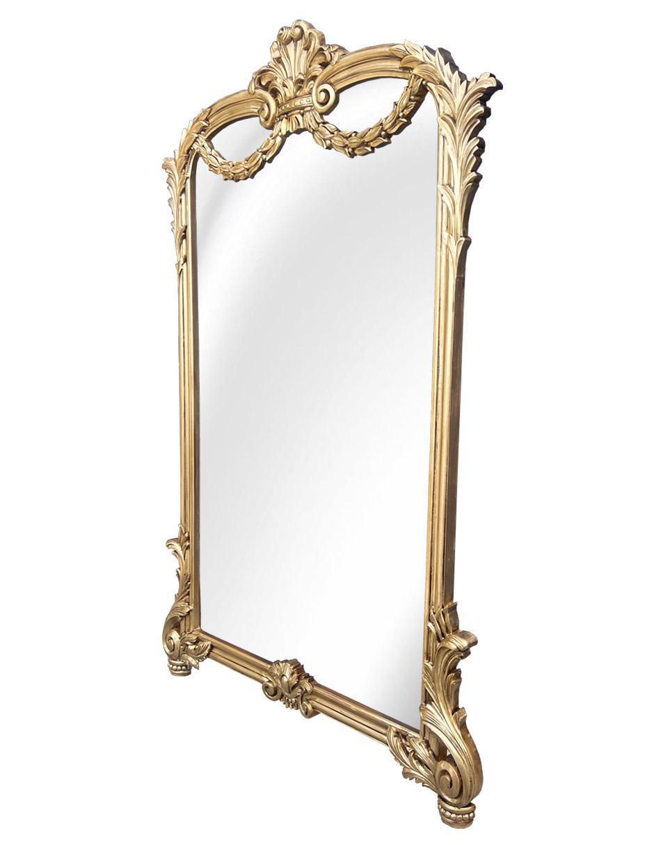 Espejo rectangular Realeza tallado a mano 3
