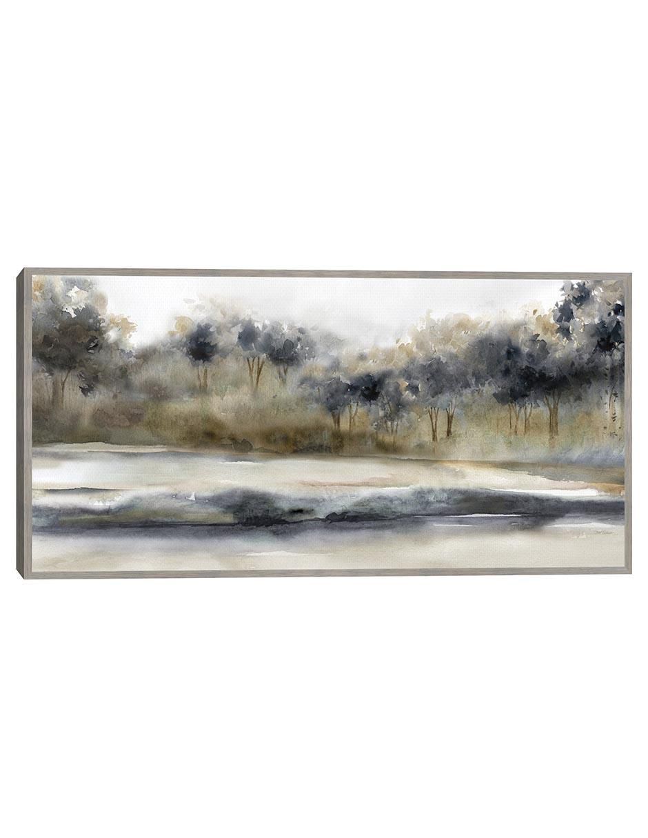 Pintura Río Silencioso técnica mixta Paisaje Río