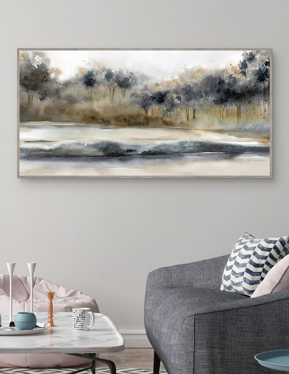 Pintura Río Silencioso técnica mixta Paisaje Río 2