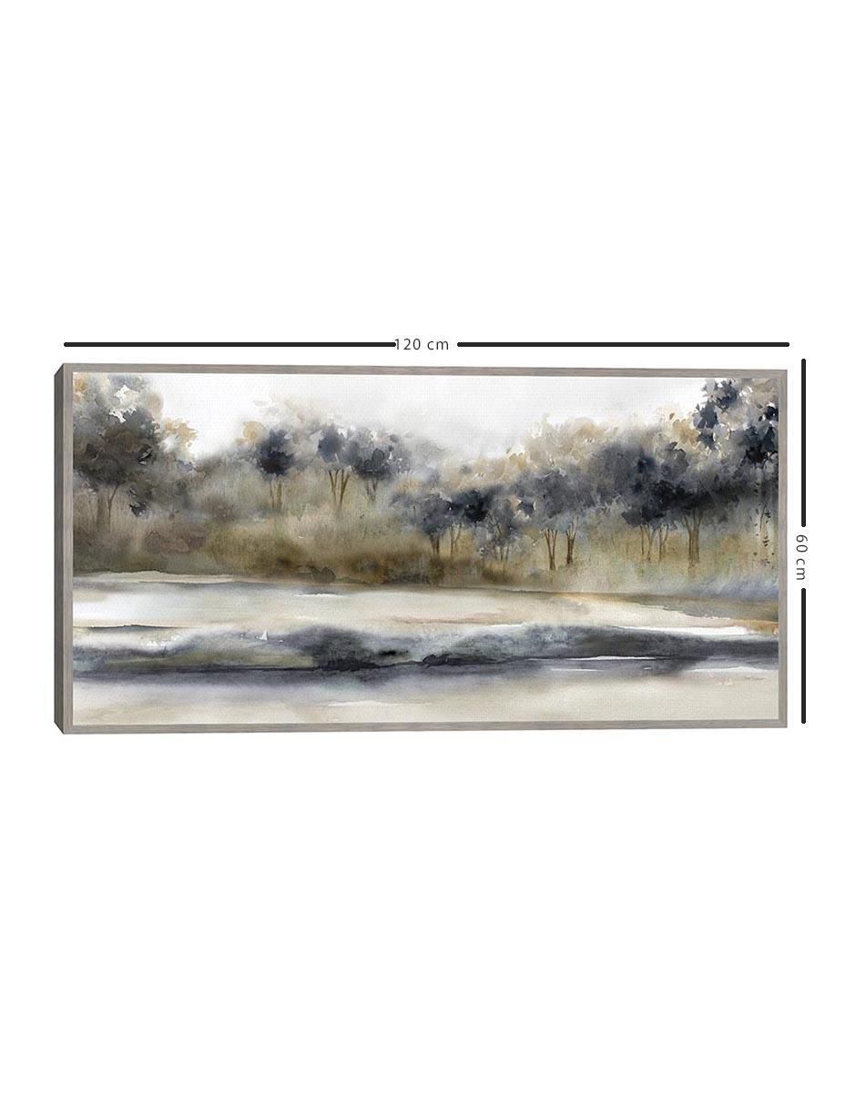 Pintura Río Silencioso técnica mixta Paisaje Río 5