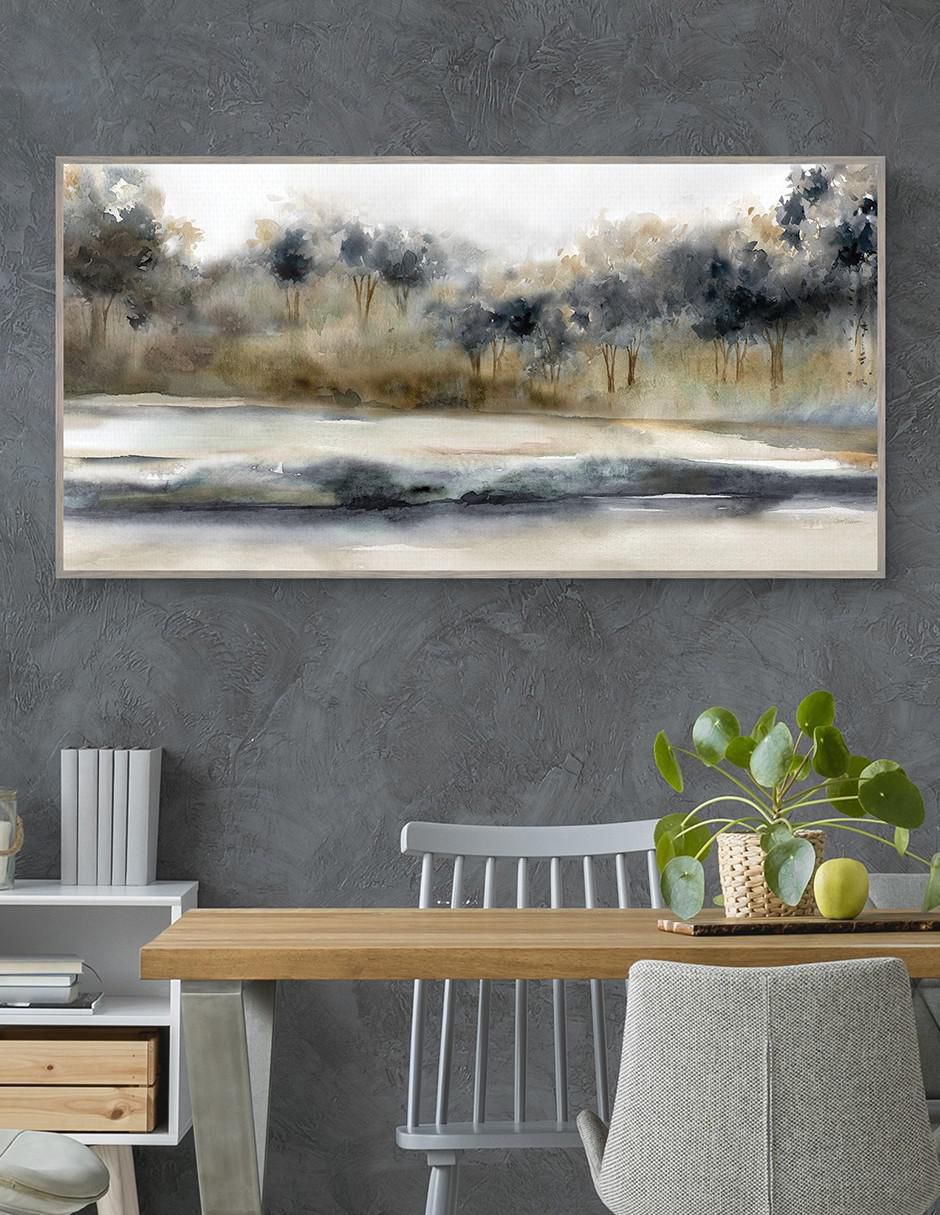 Pintura Río Silencioso técnica mixta Paisaje Río 3