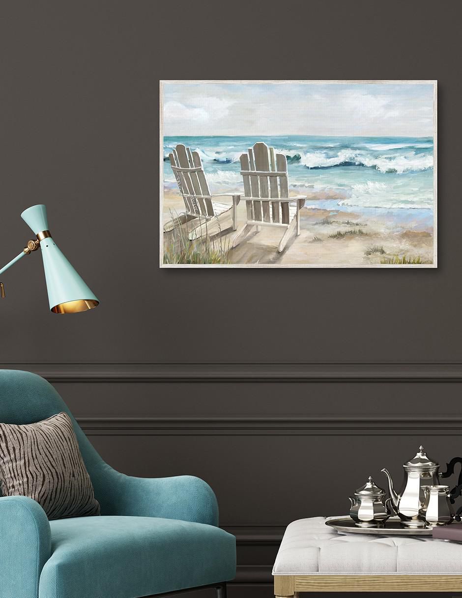 Pintura Sereno técnica mixta Paisaje Playa 4