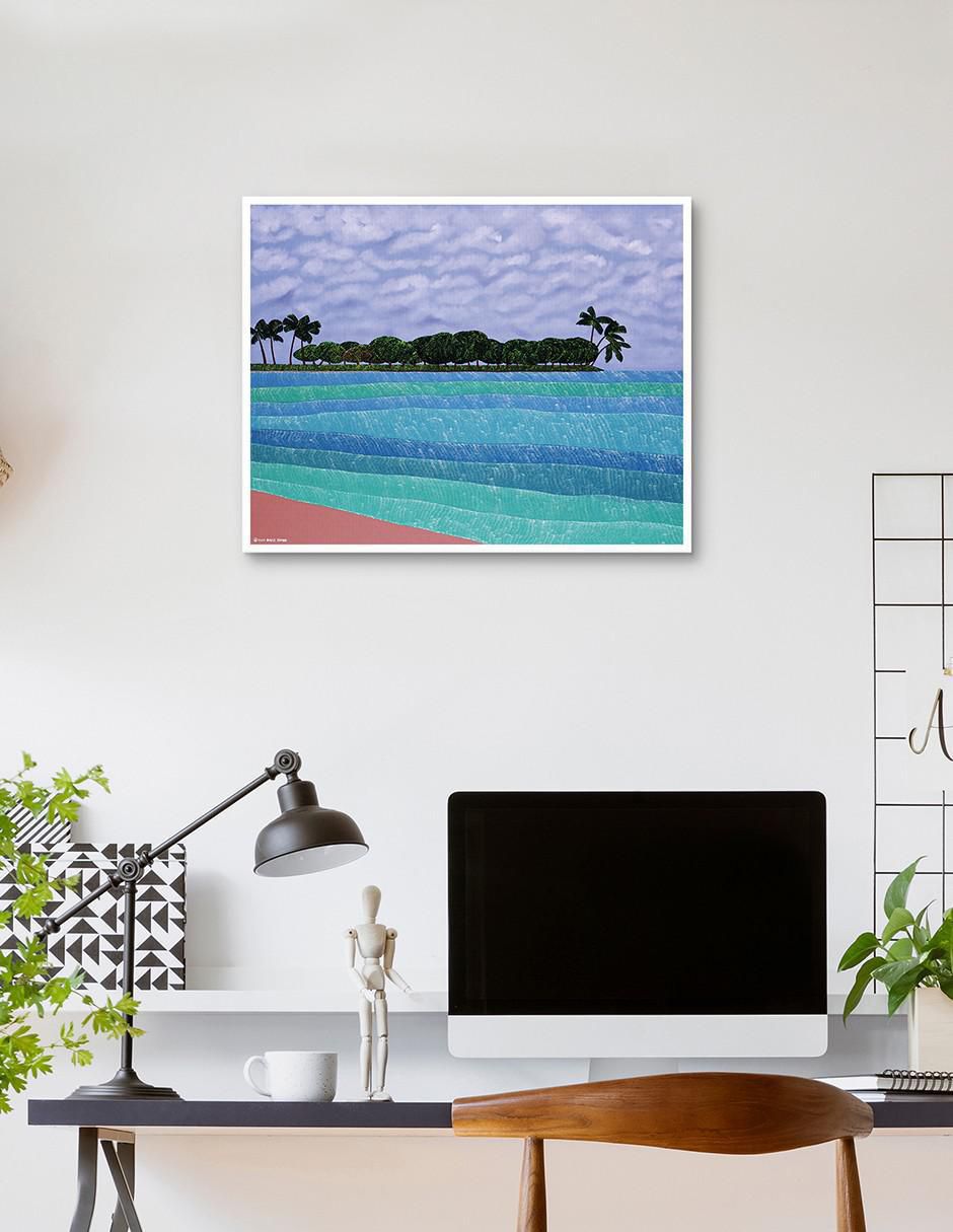 Pintura Isla mágica técnica mixta Paisaje Isla Mágica 2