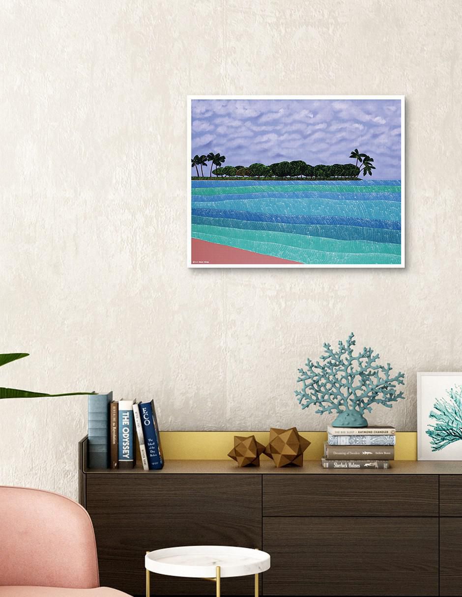 Pintura Isla mágica técnica mixta Paisaje Isla Mágica 3