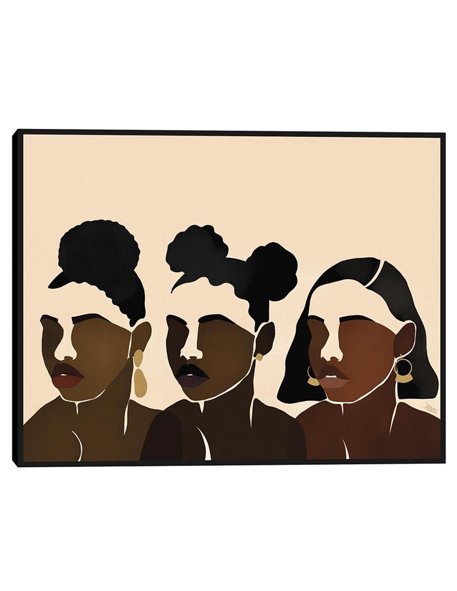 Pintura Hermanas II técnica mixta Siluetas