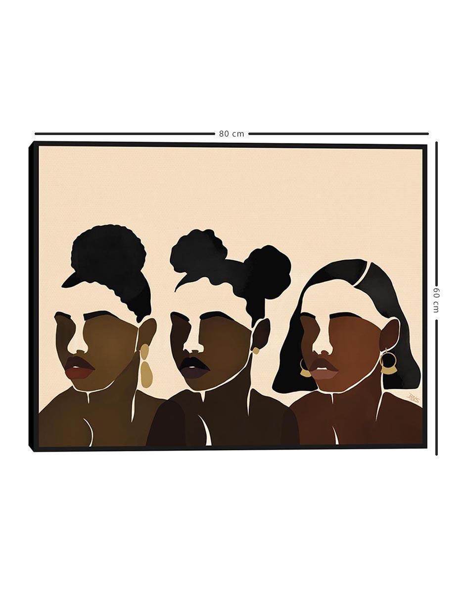 Pintura Hermanas II técnica mixta Siluetas 5