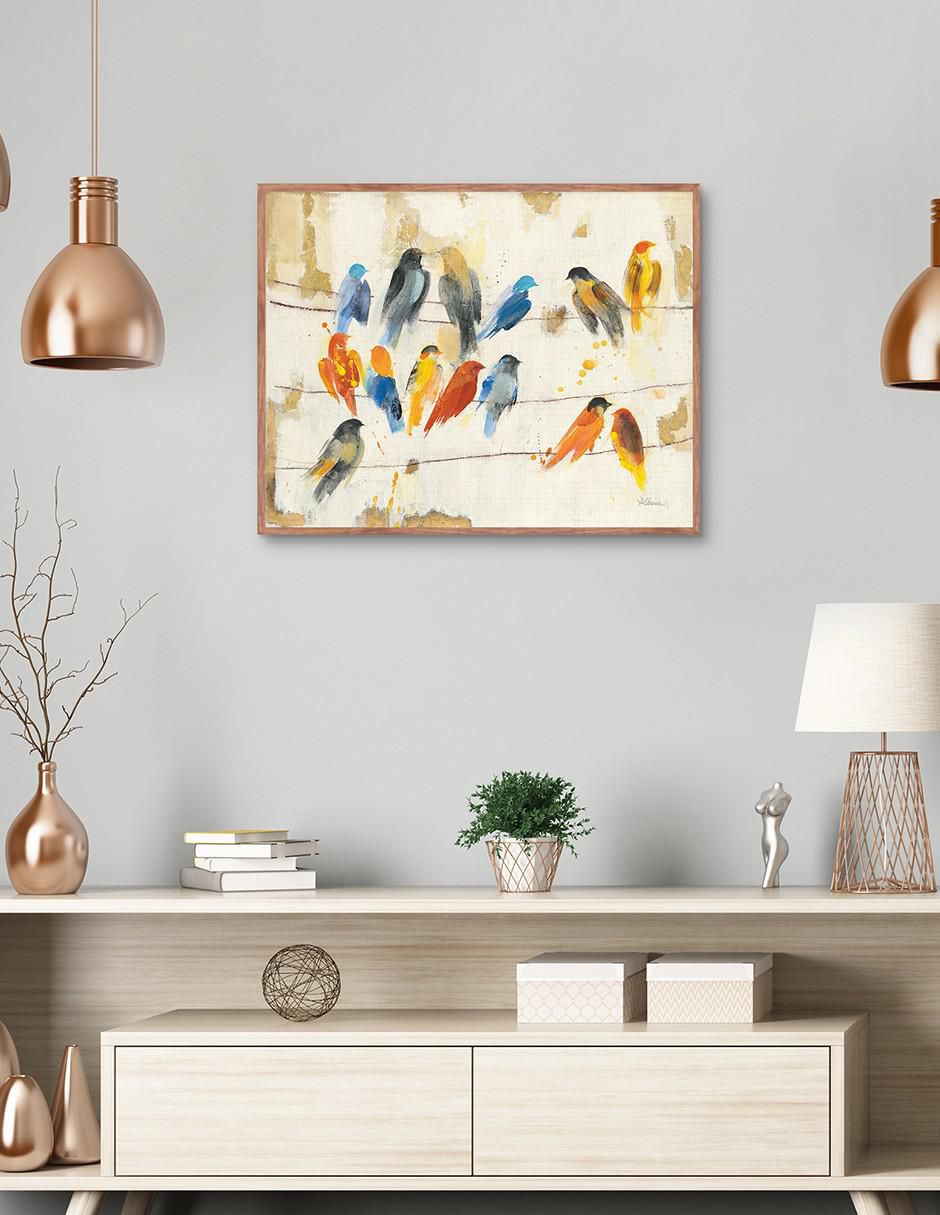 Pintura Reunión de la ciudad técnica mixta Animales 3