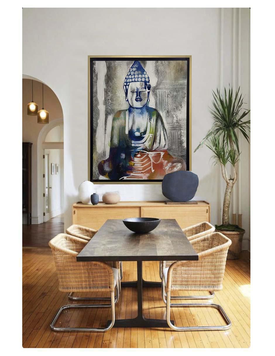 Pintura Buda (Buddha) técnica mixta Espiritualidad 5