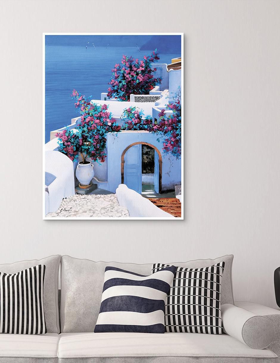 Pintura Blu DI Grecia técnica mixta 2