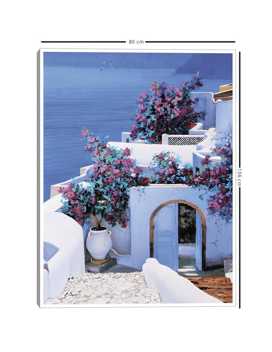 Pintura Blu DI Grecia técnica mixta 5