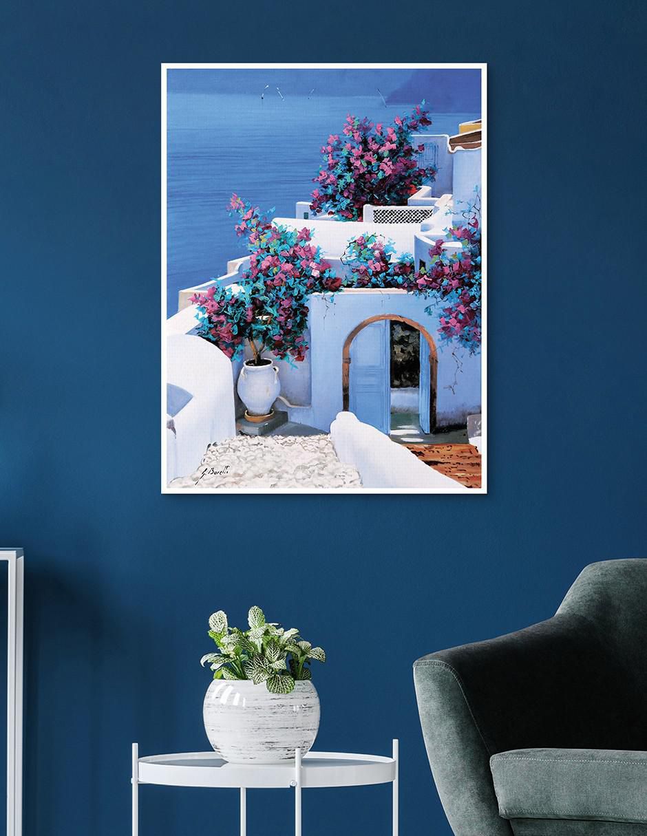 Pintura Blu DI Grecia técnica mixta 3