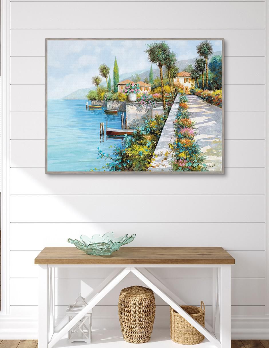 Pintura Lungo lago técnica mixta 3