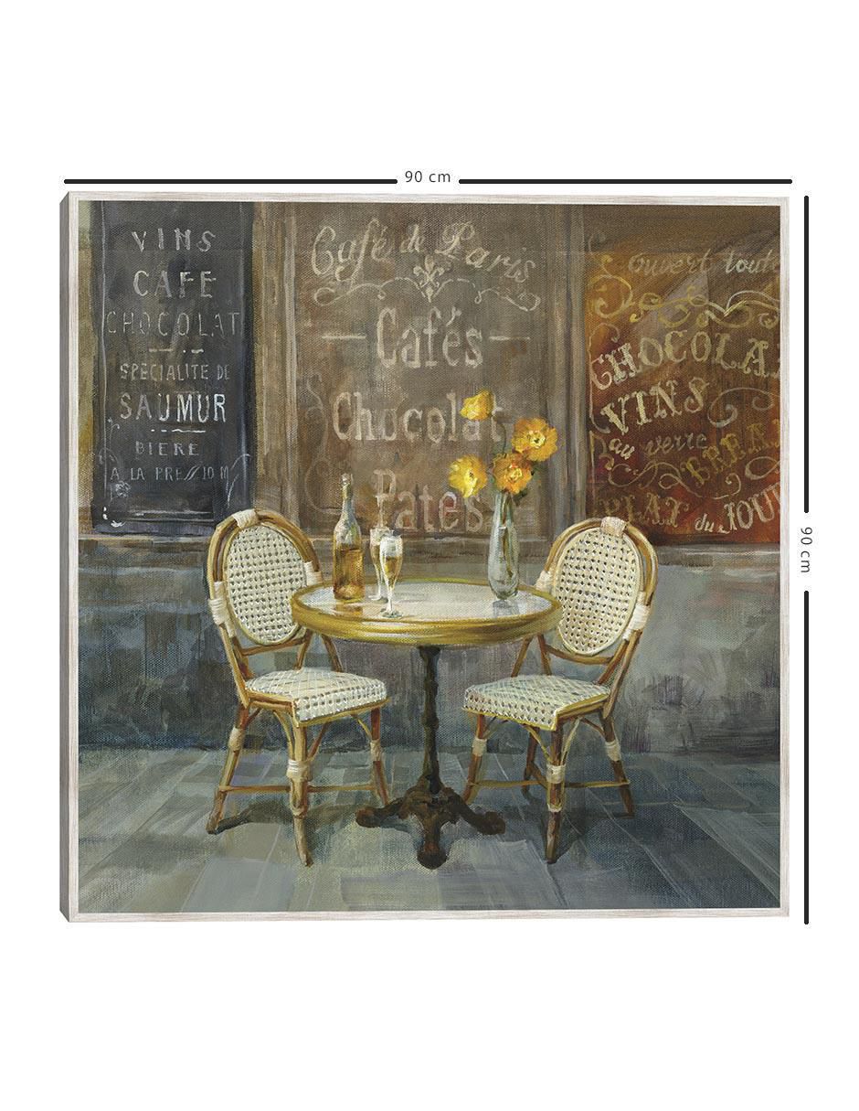 Pintura Café Francés técnica mixta 5