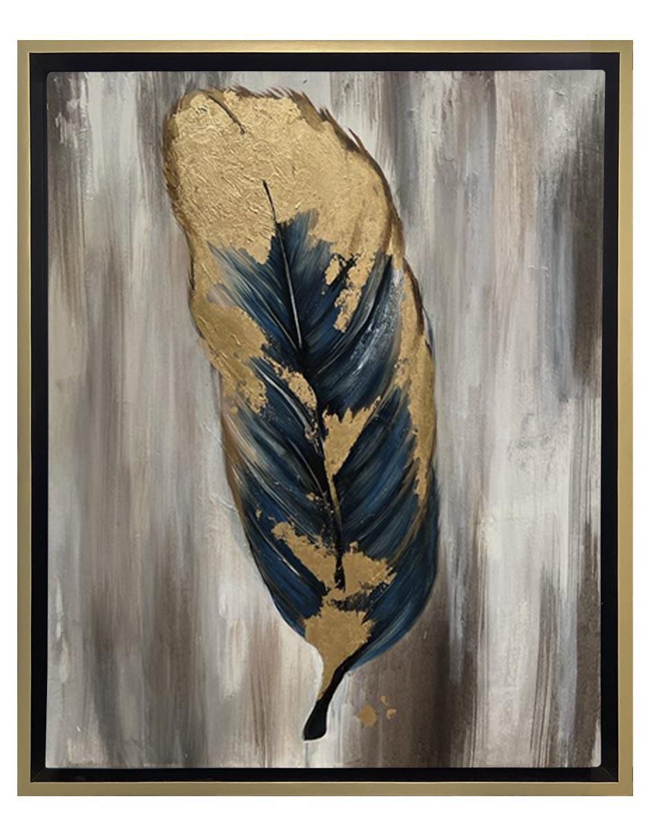 Pintura Gold Feather técnica acrílico Abstractos