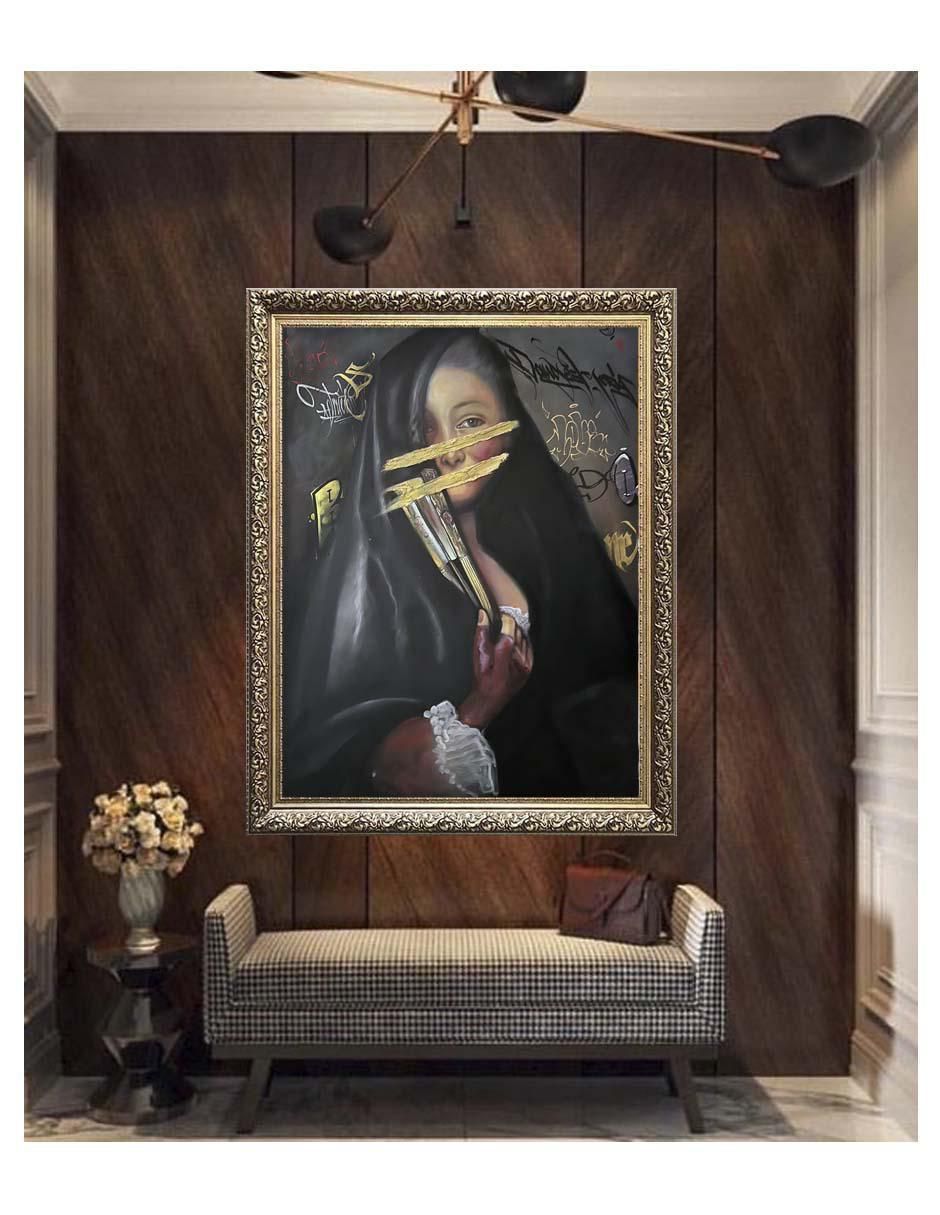 Pintura Adelaida técnica óleo 4