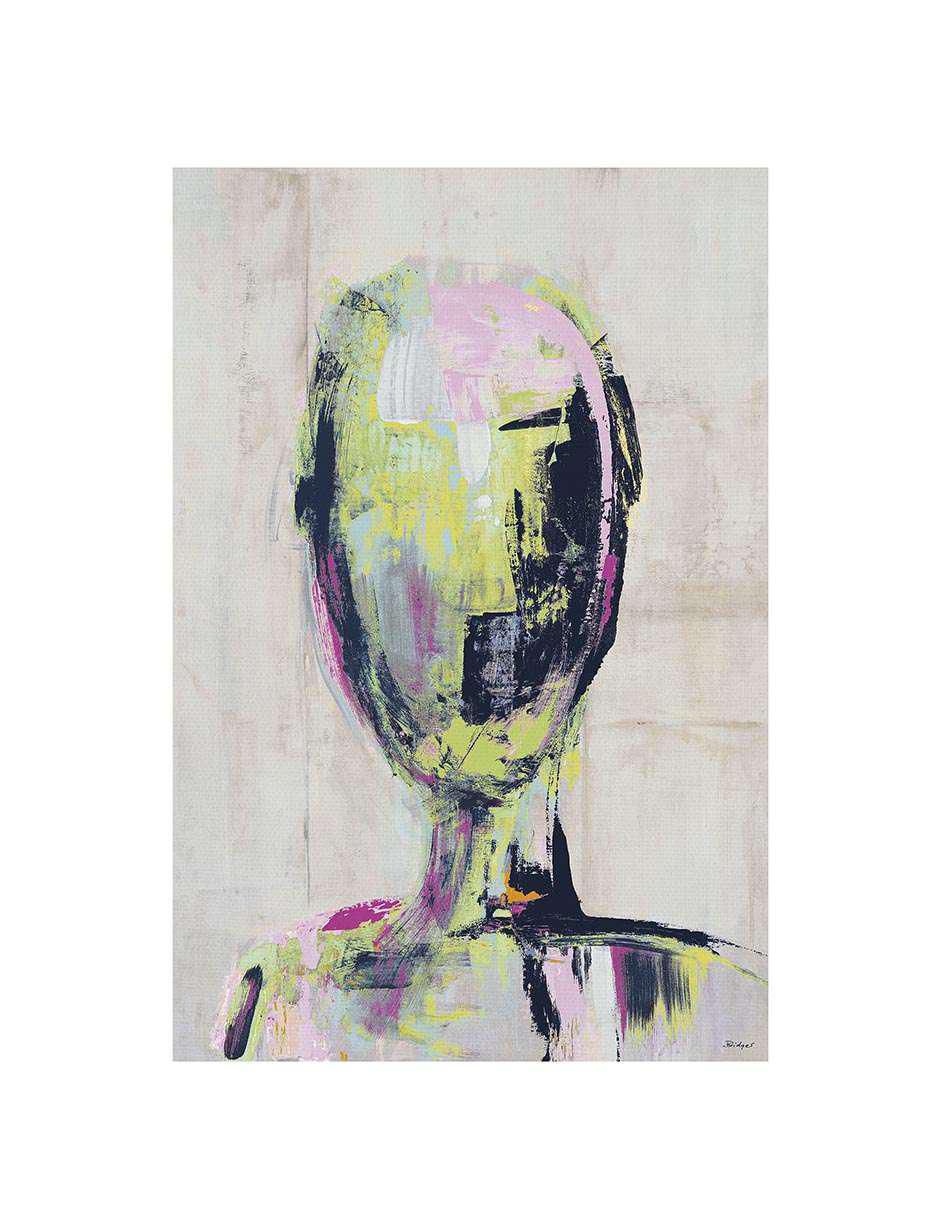 Pintura Verde de la envidia técnica mixta Abstracto 2