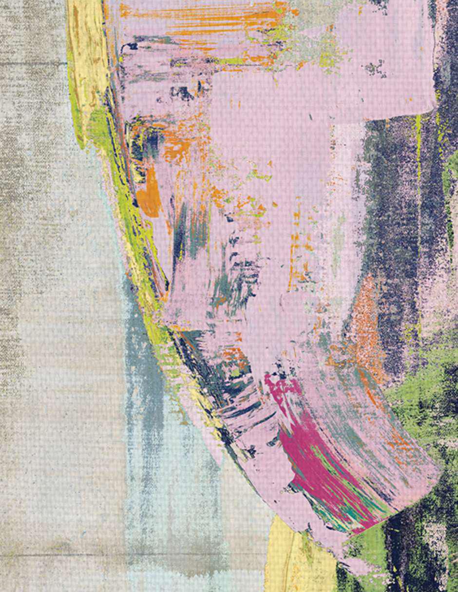 Pintura Cosquillas rosadas técnica mixta Abstracto 3