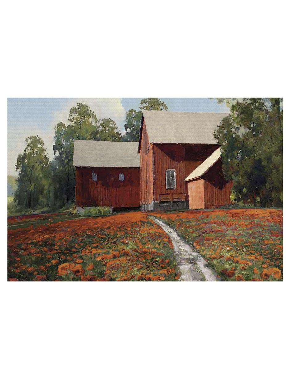 Pintura Un parche de amapola técnica mixta Paisaje 2