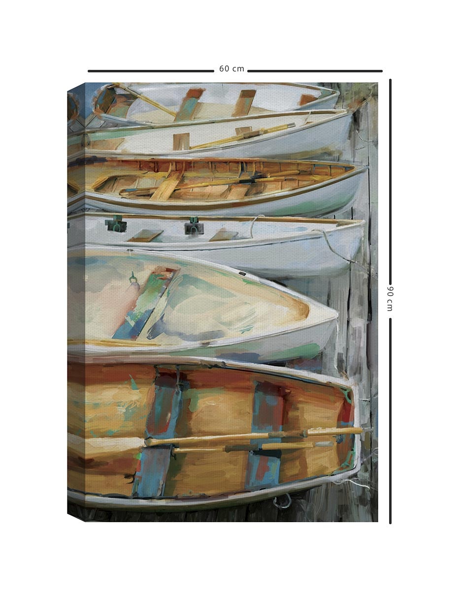Pintura Junto al muelle técnica mixta 5