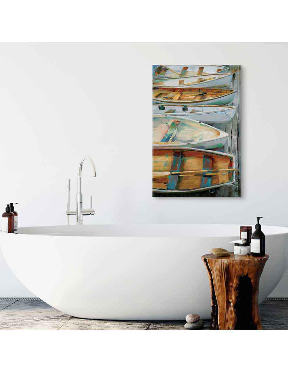 Pintura Junto al muelle técnica mixta 3