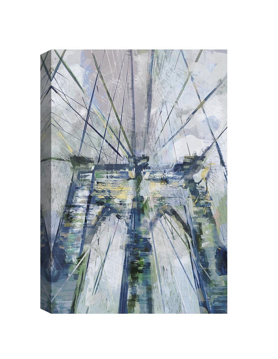 Pintura Paisaje de puente técnica mixta