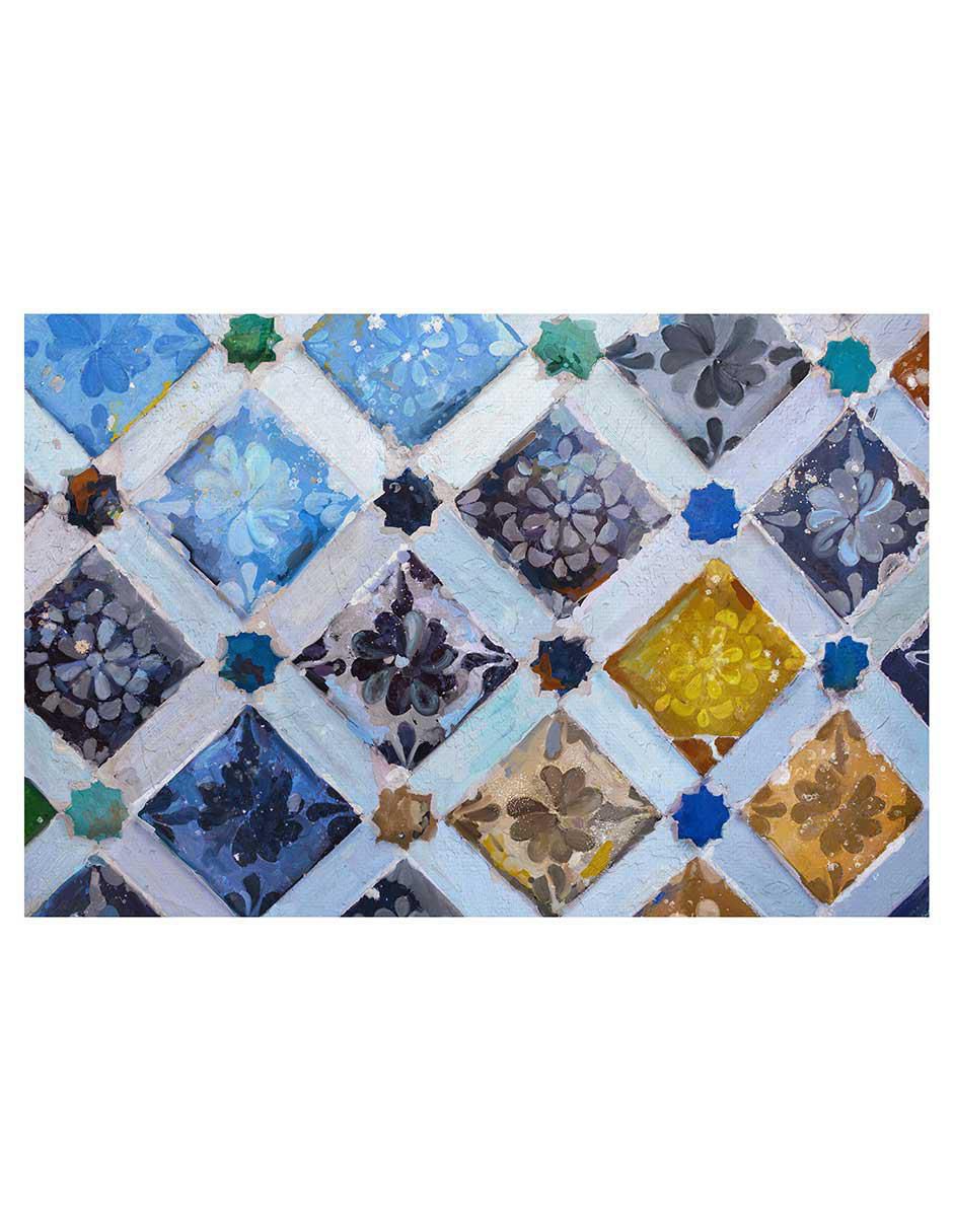 Pintura Azulejos españoles técnica mixta 2